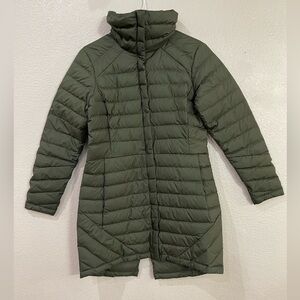 Marmot Quilted 700 fill down jacket long green women’s medium